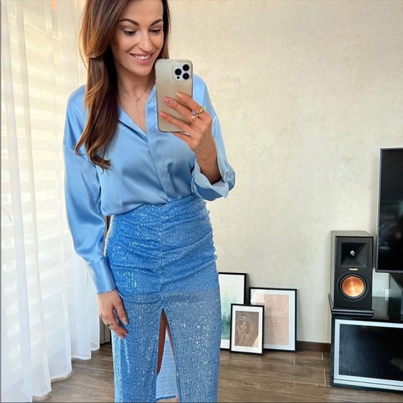 Zara sequin midi skirt - Picture 6 of 13